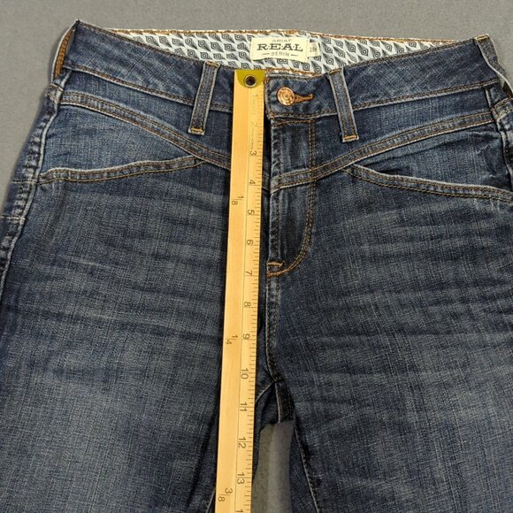 Ariat Jeans Women's 28R Blue R.E.A.L. High Rise Brynlee Flare Western Denim - Picture 6 of 12